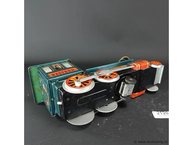 Vintage blikken locomotief - afbeelding 4 van  5