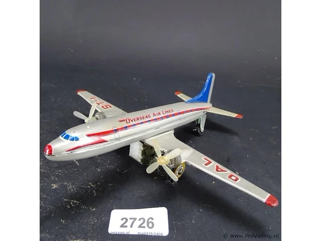Vintage blikken vliegtuig - afbeelding 1 van  5