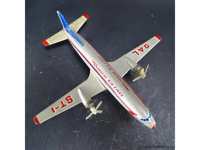 Vintage blikken vliegtuig - afbeelding 4 van  5