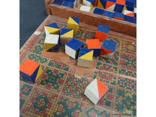 Vintage blokkendoos - afbeelding 2 van  5