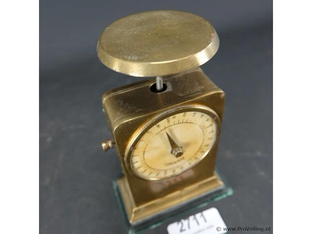 Vintage bronzen weegschaal - afbeelding 3 van  5