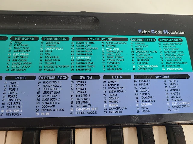 Vintage casio ca-100 keyboard + standaard – tonebank synthesizer met 100 klanken casio - afbeelding 4 van  7