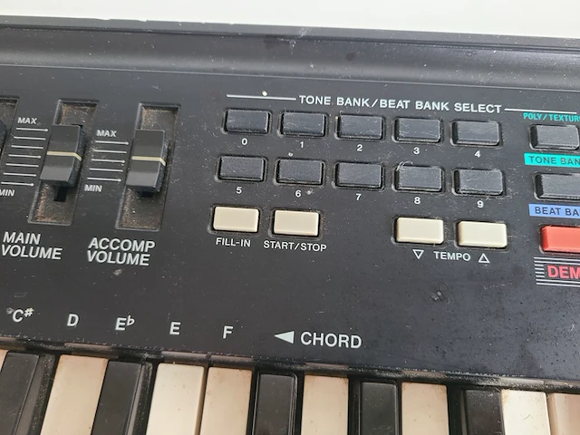 Vintage casio ca-100 keyboard + standaard – tonebank synthesizer met 100 klanken casio - afbeelding 5 van  7