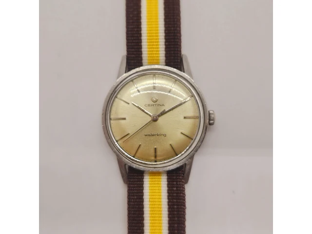Vintage certina waterking mechanisch horloge - afbeelding 1 van  6
