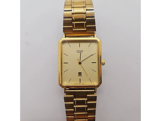 Vintage citizen tank horloge - goudkleurige dresswatch - afbeelding 1 van  7