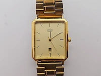 Vintage citizen tank horloge - goudkleurige dresswatch - afbeelding 1 van  7