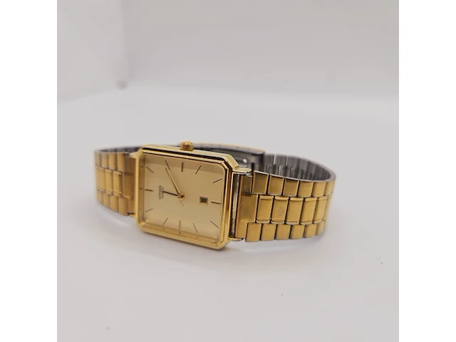 Vintage citizen tank horloge - goudkleurige dresswatch - afbeelding 6 van  7