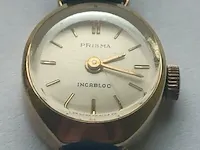 Vintage dameshorloge prisma 14kt gouden mechanisch - afbeelding 1 van  4