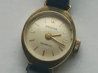 Vintage dameshorloge prisma 14kt gouden mechanisch - afbeelding 3 van  4