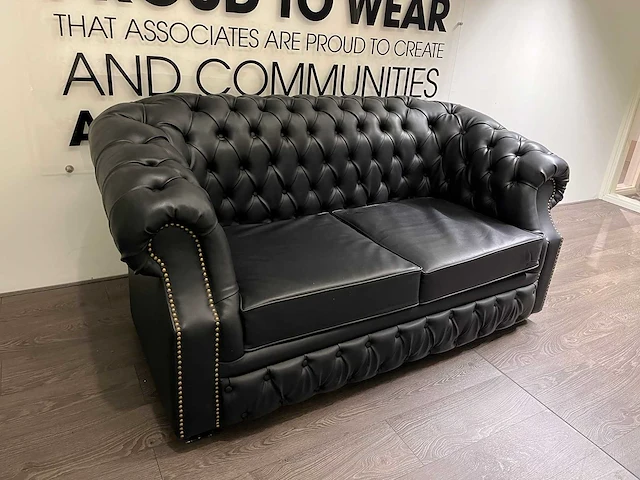 Vintage design sofa - zwart - afbeelding 3 van  11