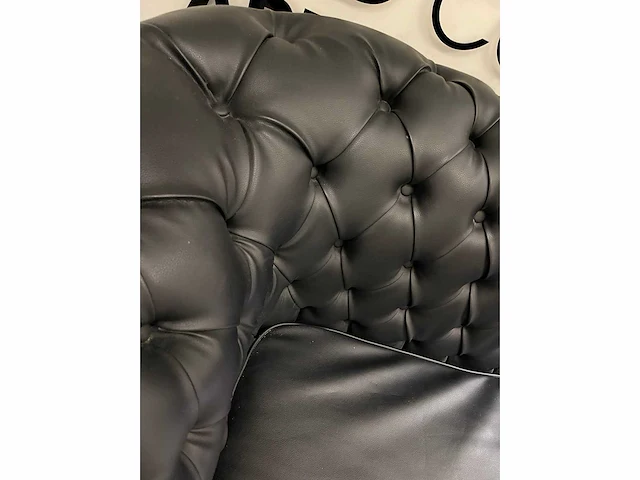 Vintage design sofa - zwart - afbeelding 6 van  11