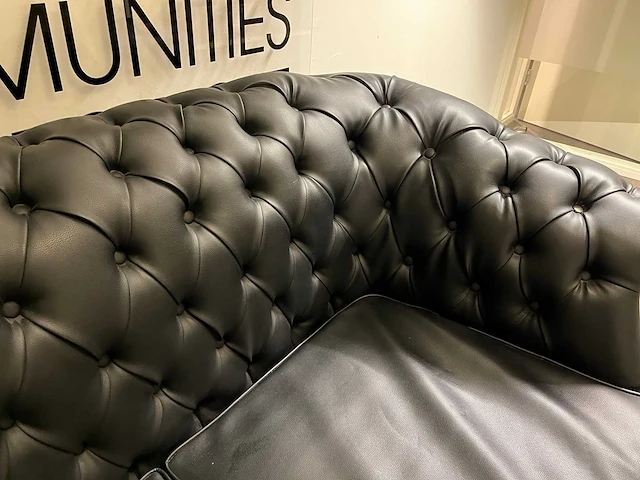Vintage design sofa - zwart - afbeelding 7 van  11