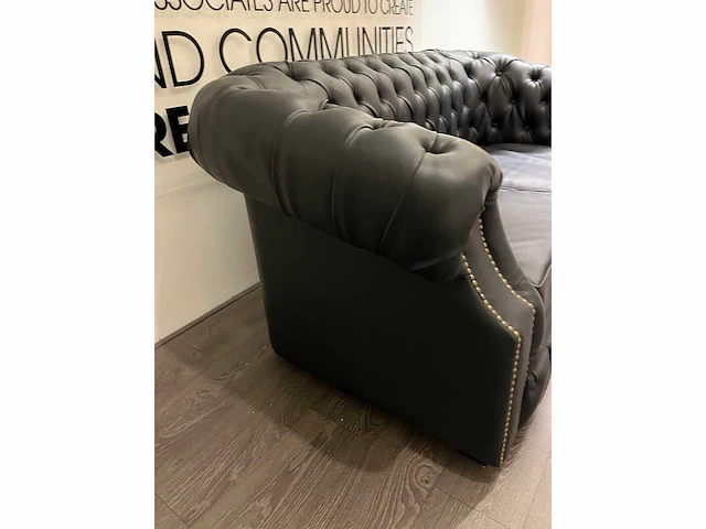 Vintage design sofa - zwart - afbeelding 9 van  11