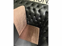 Vintage design sofa - zwart - afbeelding 10 van  11