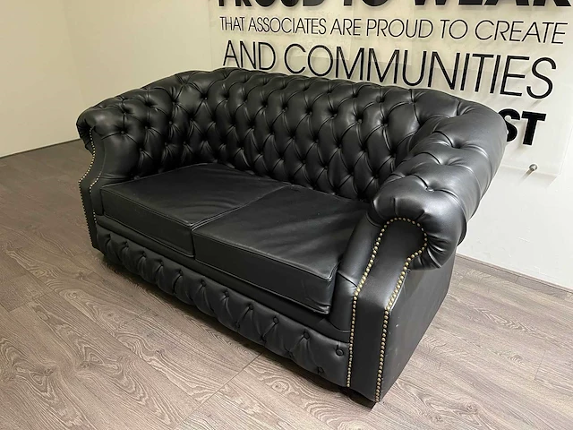 Vintage design sofa - zwart - afbeelding 11 van  11