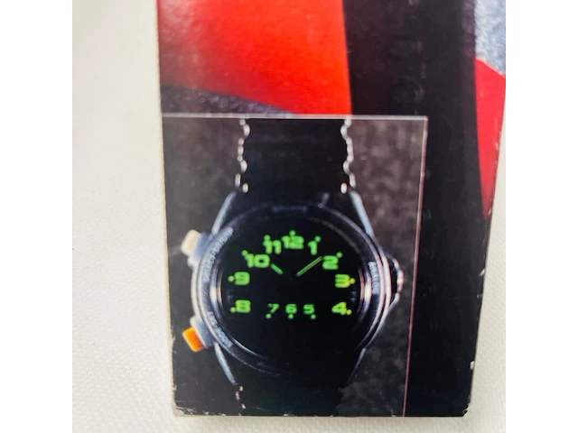 Vintage duitse lcd chronograaf horloge - nos gesealed - afbeelding 2 van  4