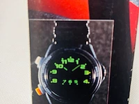 Vintage duitse lcd chronograaf horloge - nos gesealed - afbeelding 2 van  4