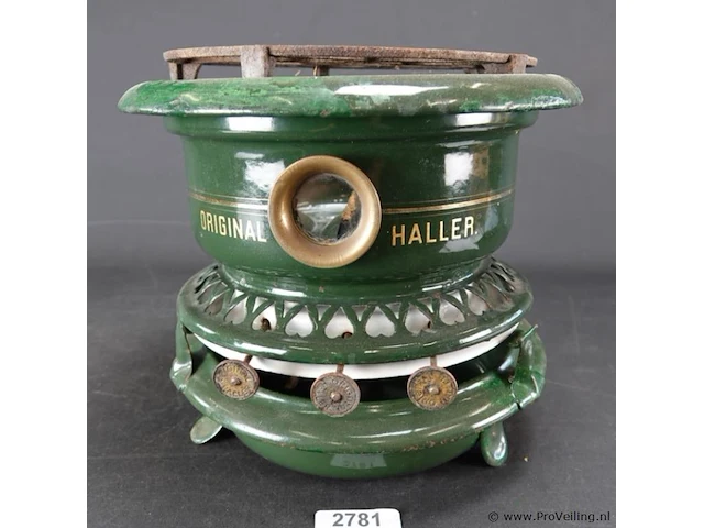Vintage emaillen haller oliestel - afbeelding 1 van  5