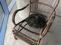 Vintage fauteuil met kussen - afbeelding 3 van  4