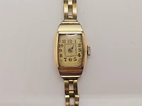 Vintage glashütte 20 micron gouden dameshorloge - mechanisch - afbeelding 1 van  7