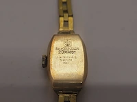 Vintage glashütte 20 micron gouden dameshorloge - mechanisch - afbeelding 4 van  7