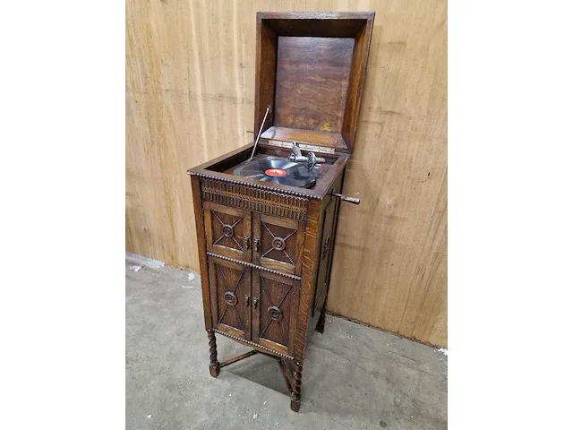 Vintage grammofoon meubel - afbeelding 7 van  17