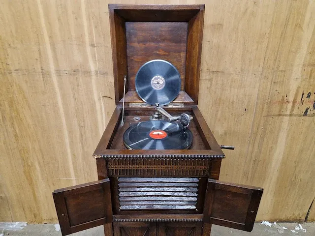 Vintage grammofoon meubel - afbeelding 1 van  17