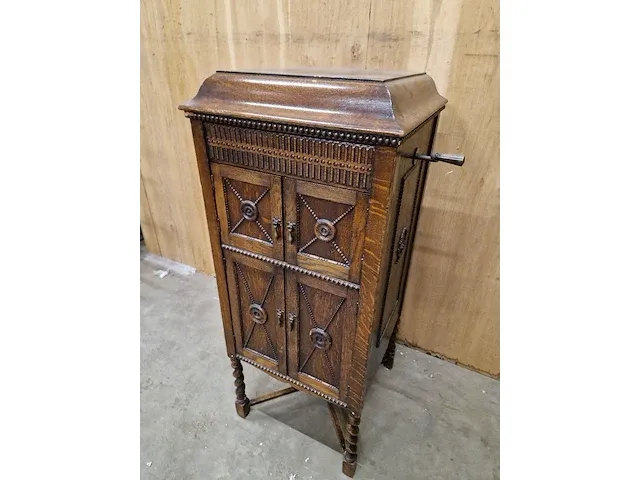 Vintage grammofoon meubel - afbeelding 10 van  17
