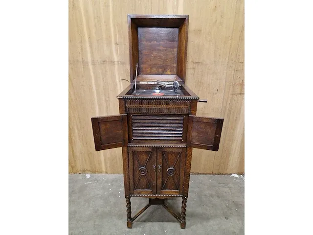Vintage grammofoon meubel - afbeelding 11 van  17