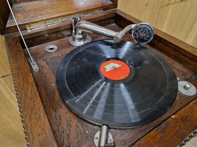 Vintage grammofoon meubel - afbeelding 14 van  17