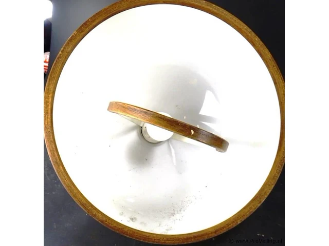 Vintage hanglamp met opaline kap - afbeelding 5 van  5