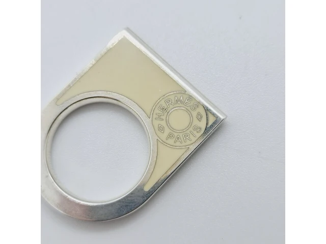 Vintage hermes zilveren ring - maat 51 - afbeelding 3 van  5