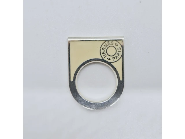Vintage hermes zilveren ring - maat 51 - afbeelding 4 van  5