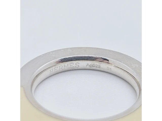 Vintage hermes zilveren ring - maat 51 - afbeelding 5 van  5