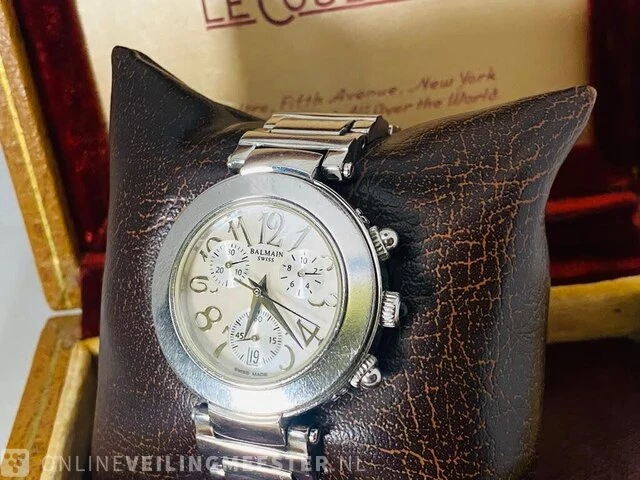 Vintage horloge - balmain swiss - chronograph - afbeelding 2 van  7