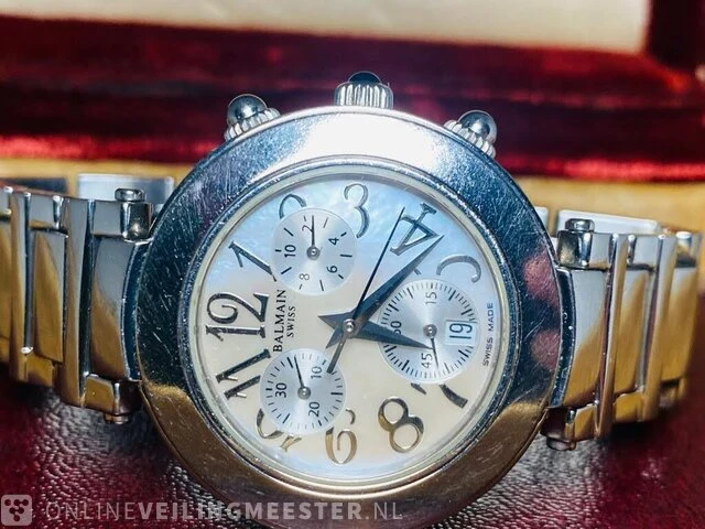 Vintage horloge - balmain swiss - chronograph - afbeelding 5 van  7