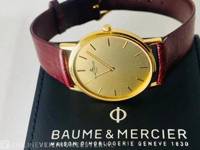Vintage horloge - baume & mercier - 18kt gouden horloge - afbeelding 1 van  9