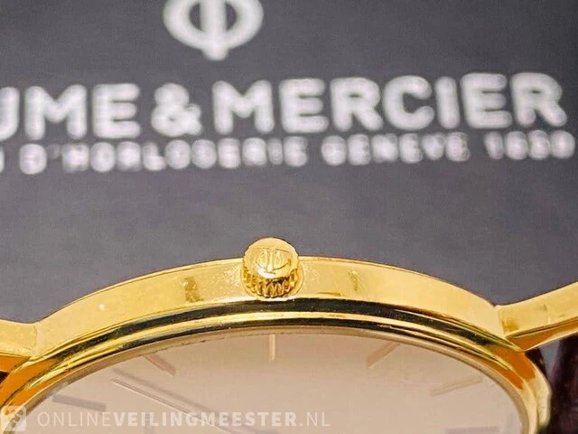 Vintage horloge - baume & mercier - 18kt gouden horloge - afbeelding 6 van  9