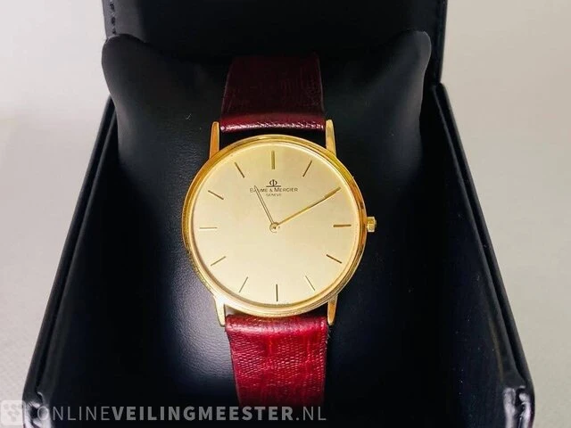 Vintage horloge - baume & mercier - 18kt gouden horloge - afbeelding 7 van  9