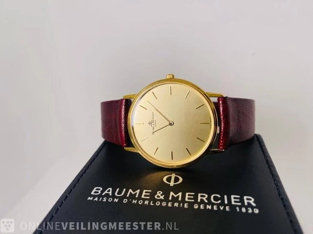 Vintage horloge - baume & mercier - 18kt gouden horloge - afbeelding 8 van  9