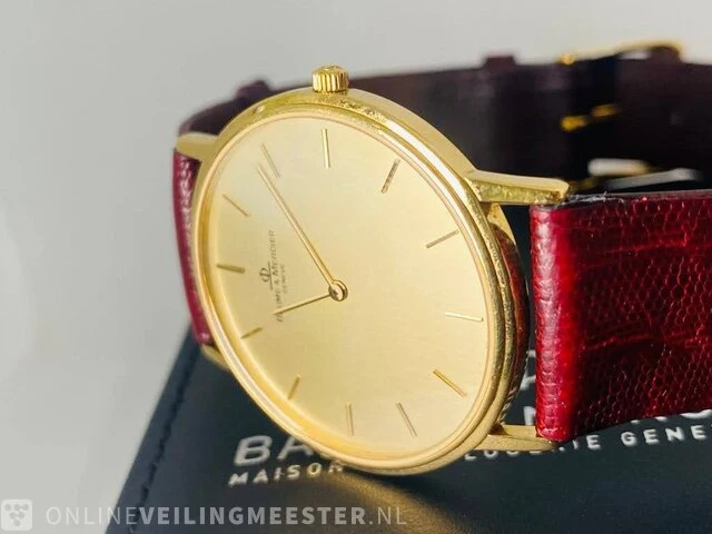 Vintage horloge - baume & mercier - 18kt gouden horloge - afbeelding 9 van  9