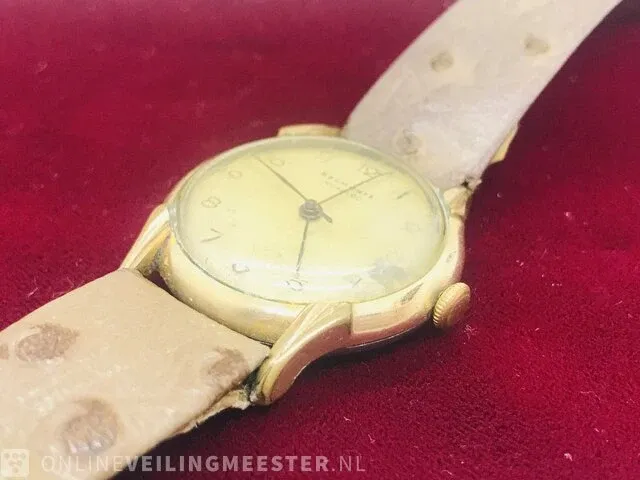 Vintage horloge - belmonte incabloc - mechanische handwinder - afbeelding 3 van  7
