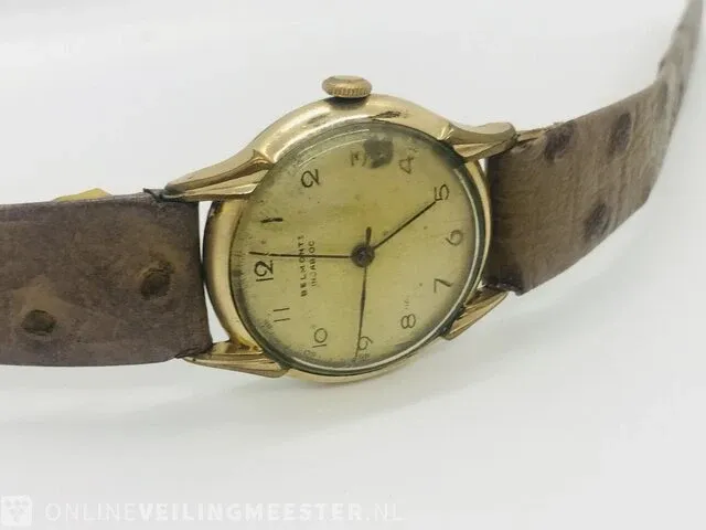 Vintage horloge - belmonte incabloc - mechanische handwinder - afbeelding 5 van  7