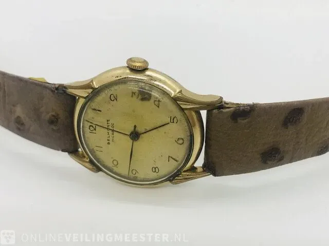 Vintage horloge - belmonte incabloc - mechanische handwinder - afbeelding 7 van  7