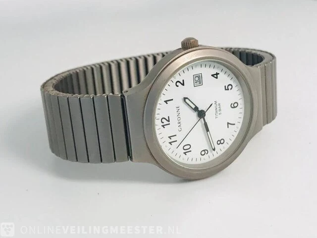 Vintage horloge - garonne - titanium - afbeelding 5 van  5