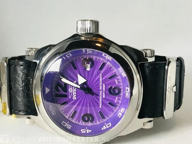Vintage horloge - invicta duikhorloge - full set - afbeelding 9 van  13