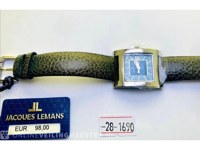 Vintage horloge - jacques lemans - art-deco - afbeelding 3 van  8