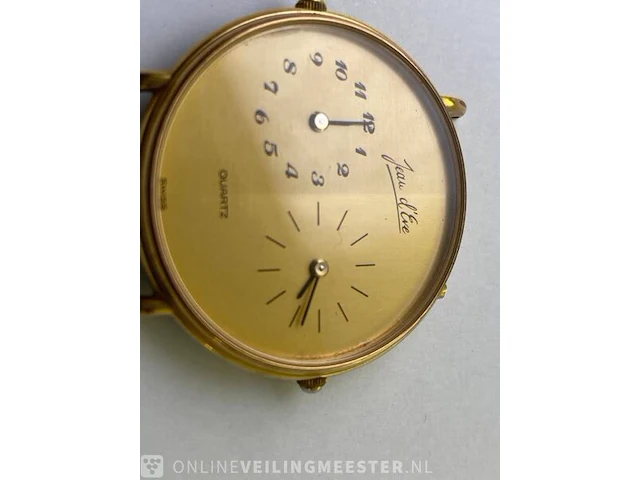 Vintage horloge - jean l'eve - twin quartz dual timer - afbeelding 3 van  4