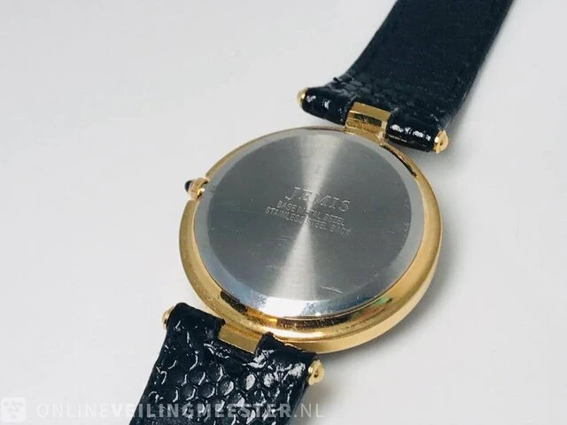 Vintage horloge - jemis tokyo - diamantgeslepen glas - afbeelding 6 van  6