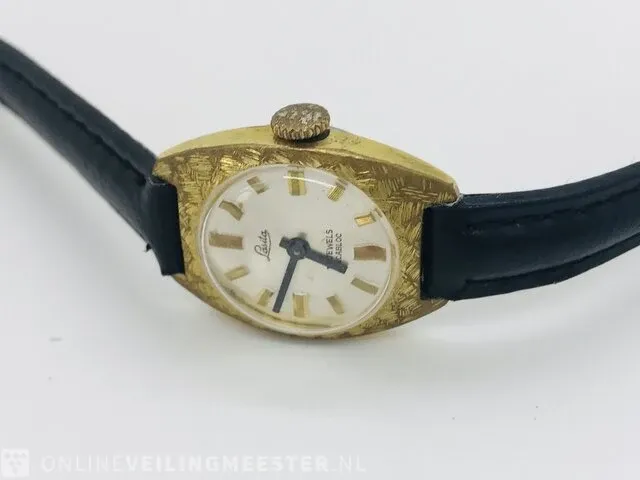 Vintage horloge - lasita 17 jewels - art deco - afbeelding 5 van  7